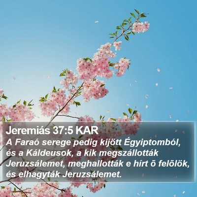 Jeremiás 37:5 KAR Bible Verse Image