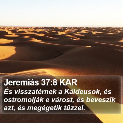 Jeremiás 37:8 KAR Bible Verse Image