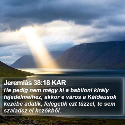 Jeremiás 38:18 KAR Bible Verse Image