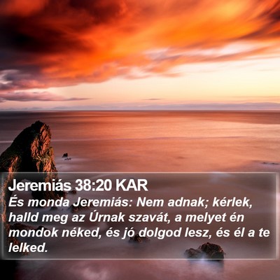 Jeremiás 38:20 KAR Bible Verse Image