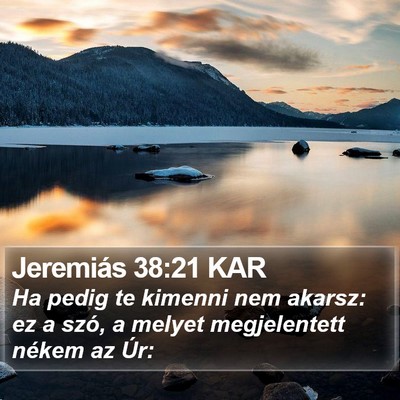Jeremiás 38:21 KAR Bible Verse Image