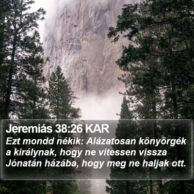 Jeremiás 38:26 KAR Bible Verse Image