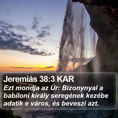 Jeremiás 38:3 KAR Bible Verse Image