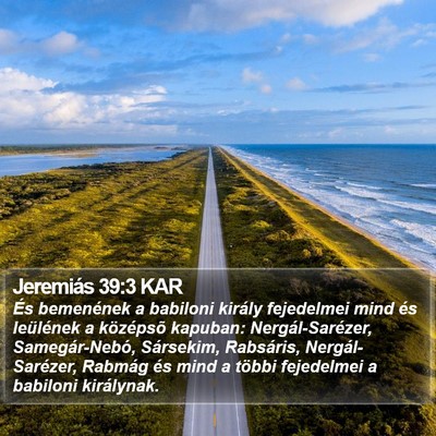 Jeremiás 39:3 KAR Bible Verse Image