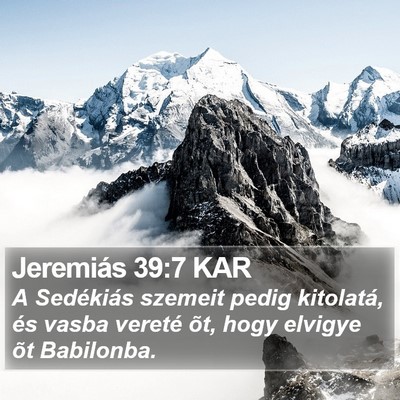 Jeremiás 39:7 KAR Bible Verse Image