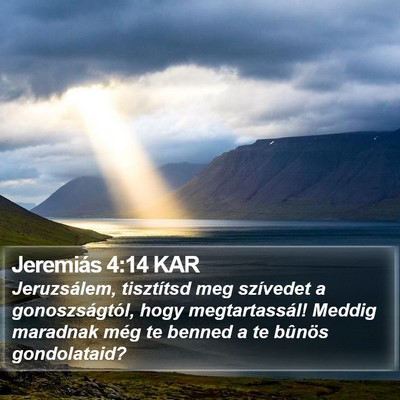 Jeremiás 4:14 KAR Bible Verse Image