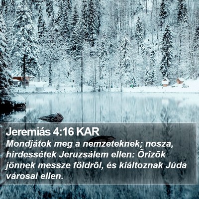 Jeremiás 4:16 KAR Bible Verse Image