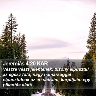 Jeremiás 4:20 KAR Bible Verse Image