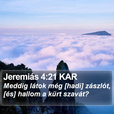 Jeremiás 4:21 KAR Bible Verse Image