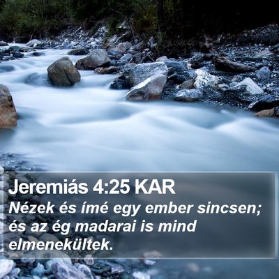 Jeremiás 4:25 KAR Bible Verse Image