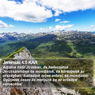 Jeremiás 4:5 KAR Bible Verse Image
