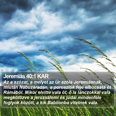 Jeremiás 40:1 KAR Bible Verse Image