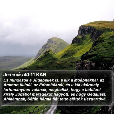 Jeremiás 40:11 KAR Bible Verse Image