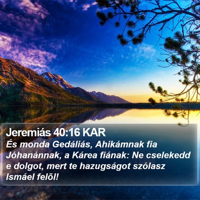 Jeremiás 40:16 KAR Bible Verse Image