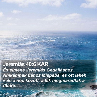 Jeremiás 40:6 KAR Bible Verse Image