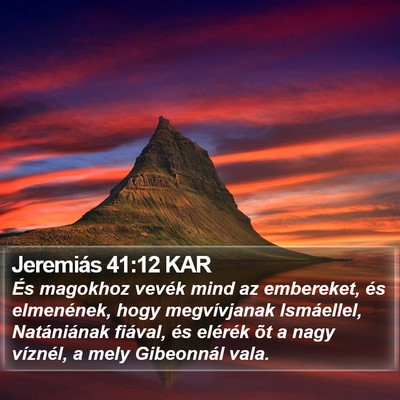 Jeremiás 41:12 KAR Bible Verse Image