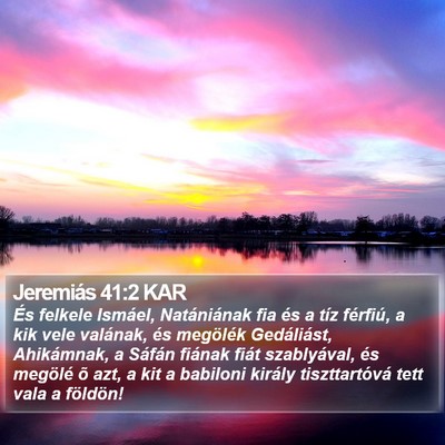 Jeremiás 41:2 KAR Bible Verse Image