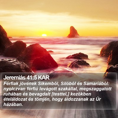 Jeremiás 41:5 KAR Bible Verse Image