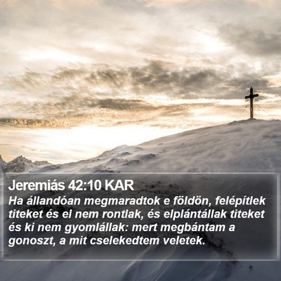 Jeremiás 42:10 KAR Bible Verse Image