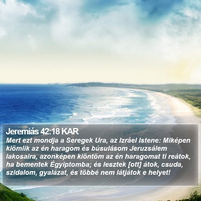Jeremiás 42:18 KAR Bible Verse Image