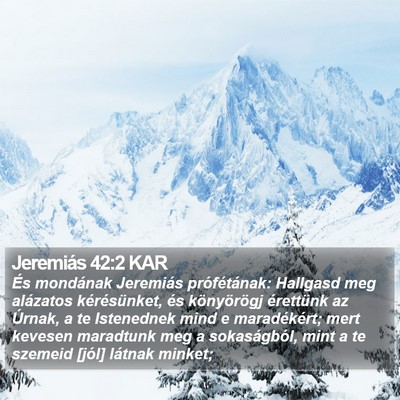 Jeremiás 42:2 KAR Bible Verse Image