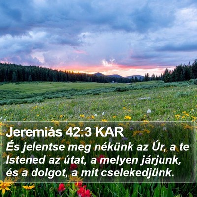 Jeremiás 42:3 KAR Bible Verse Image