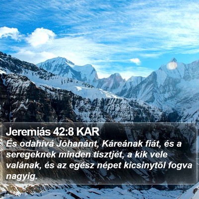 Jeremiás 42:8 KAR Bible Verse Image