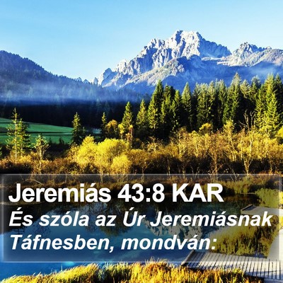 Jeremiás 43:8 KAR Bible Verse Image