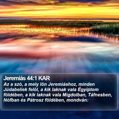 Jeremiás 44:1 KAR Bible Verse Image