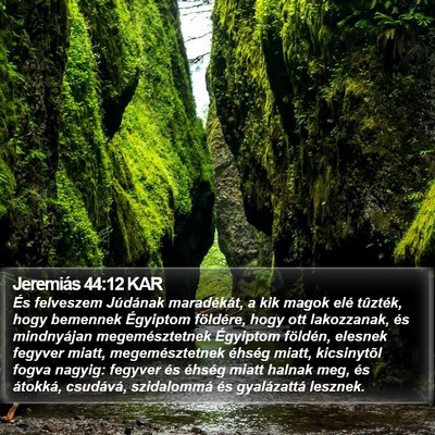 Jeremiás 44:12 KAR Bible Verse Image