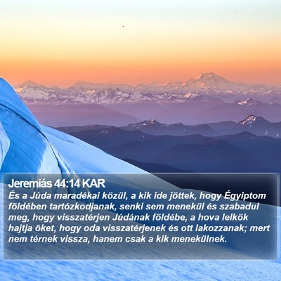 Jeremiás 44:14 KAR Bible Verse Image