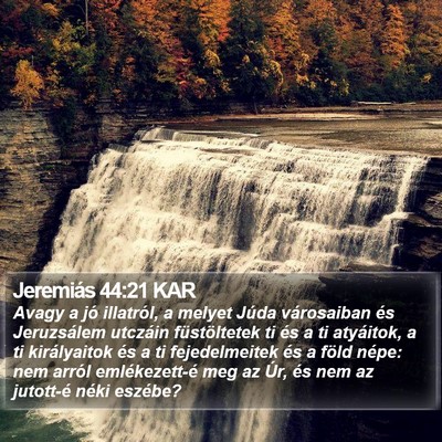 Jeremiás 44:21 KAR Bible Verse Image