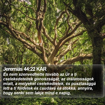 Jeremiás 44:22 KAR Bible Verse Image