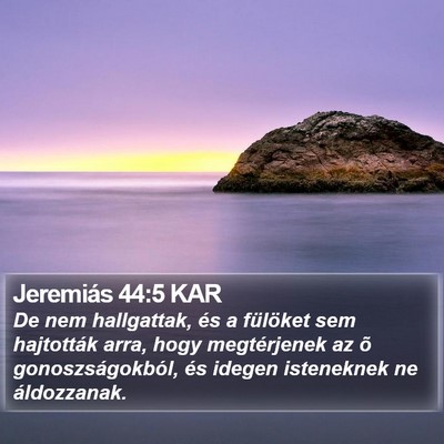 Jeremiás 44:5 KAR Bible Verse Image