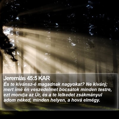 Jeremiás 45:5 KAR Bible Verse Image