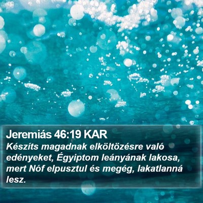 Jeremiás 46:19 KAR Bible Verse Image