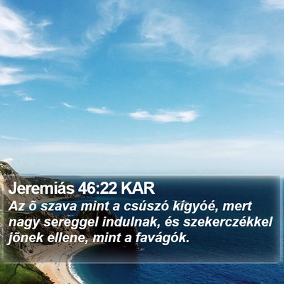 Jeremiás 46:22 KAR Bible Verse Image