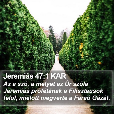 Jeremiás 47:1 KAR Bible Verse Image