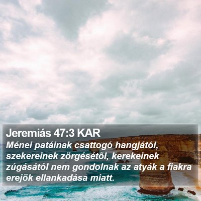 Jeremiás 47:3 KAR Bible Verse Image