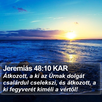 Jeremiás 48:10 KAR Bible Verse Image
