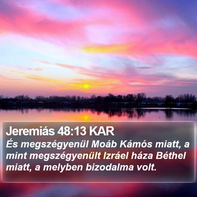 Jeremiás 48:13 KAR Bible Verse Image
