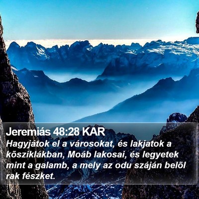 Jeremiás 48:28 KAR Bible Verse Image