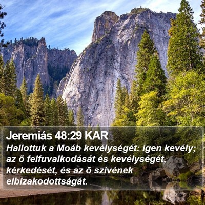 Jeremiás 48:29 KAR Bible Verse Image