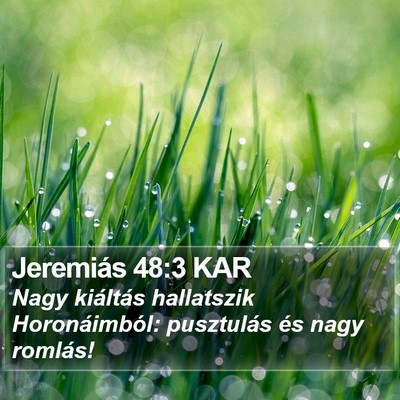 Jeremiás 48:3 KAR Bible Verse Image