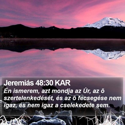 Jeremiás 48:30 KAR Bible Verse Image