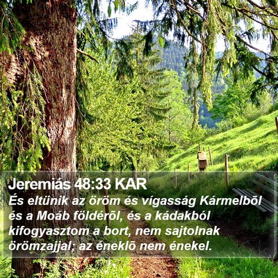 Jeremiás 48:33 KAR Bible Verse Image