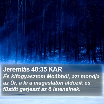 Jeremiás 48:35 KAR Bible Verse Image