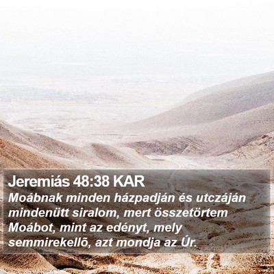 Jeremiás 48:38 KAR Bible Verse Image