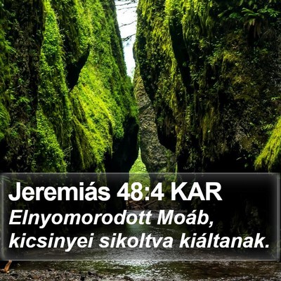 Jeremiás 48:4 KAR Bible Verse Image