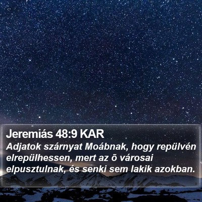 Jeremiás 48:9 KAR Bible Verse Image
